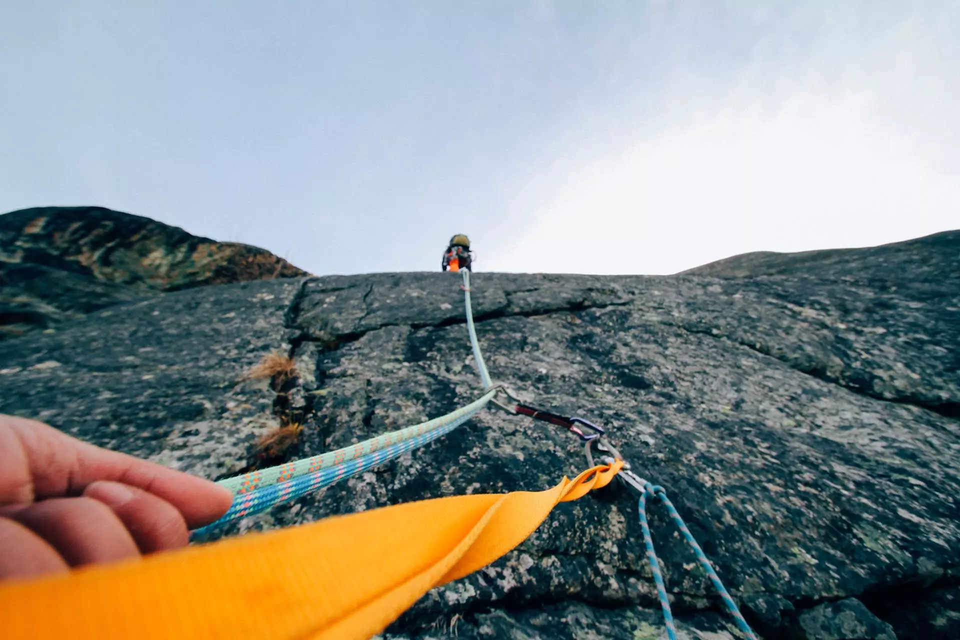 Climbers in a row